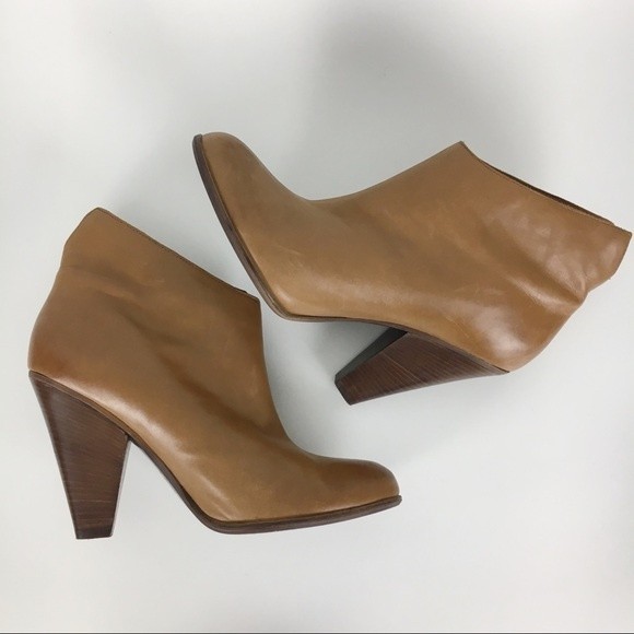 Donald J. Pliner DMSX‎ Women's Camel Brown Leather Ankle Boots Booties Size 8.5 - Picture 6 of 8